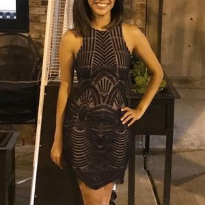 Hello Molly Navy/Nude Dress